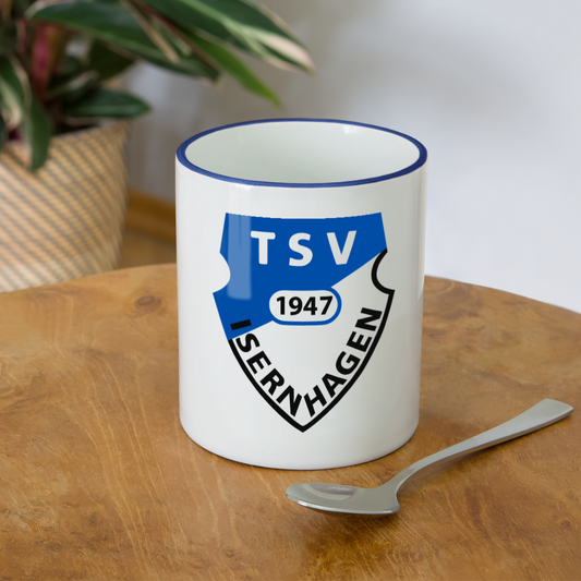 TSV Isernhagen Tasse zweifarbig - Weiß/Kobaltblau