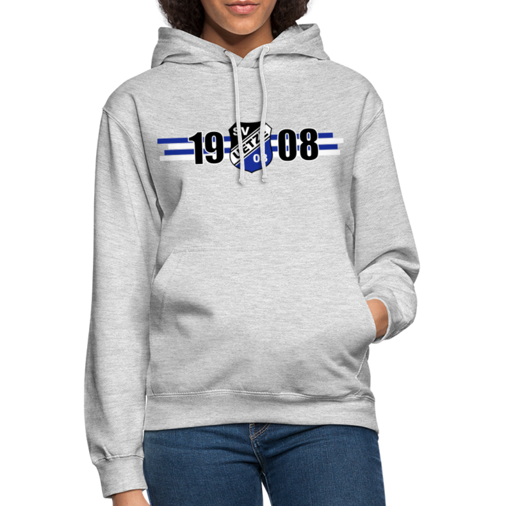 SV Uetze 08 - Tradition seit 1908 Unisex Hoodie flex - Hellgrau meliert