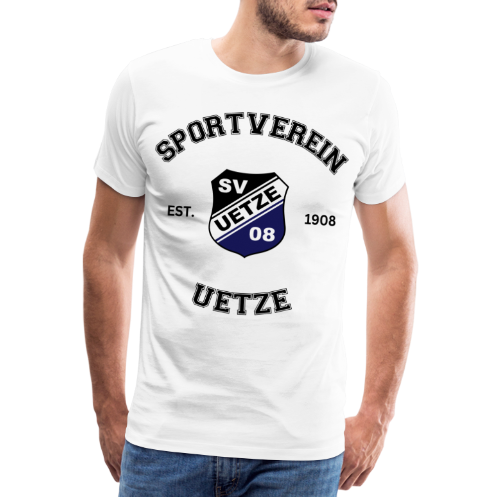 SV Uetze 08 Collage Premium T-Shirt flex - Weiß