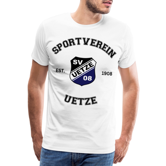 SV Uetze 08 Collage Premium T-Shirt flex - Weiß