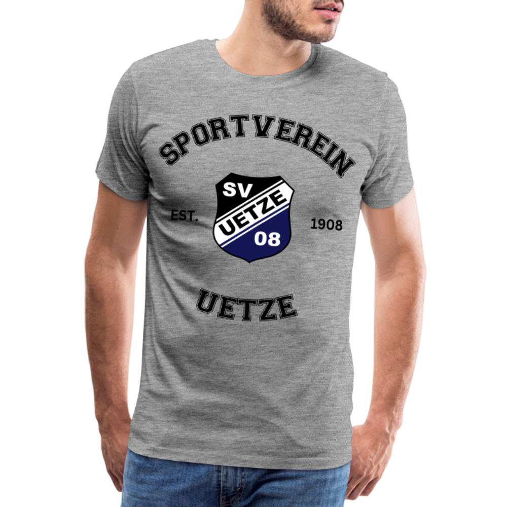 SV Uetze 08 Collage Premium T-Shirt flex - Grau meliert