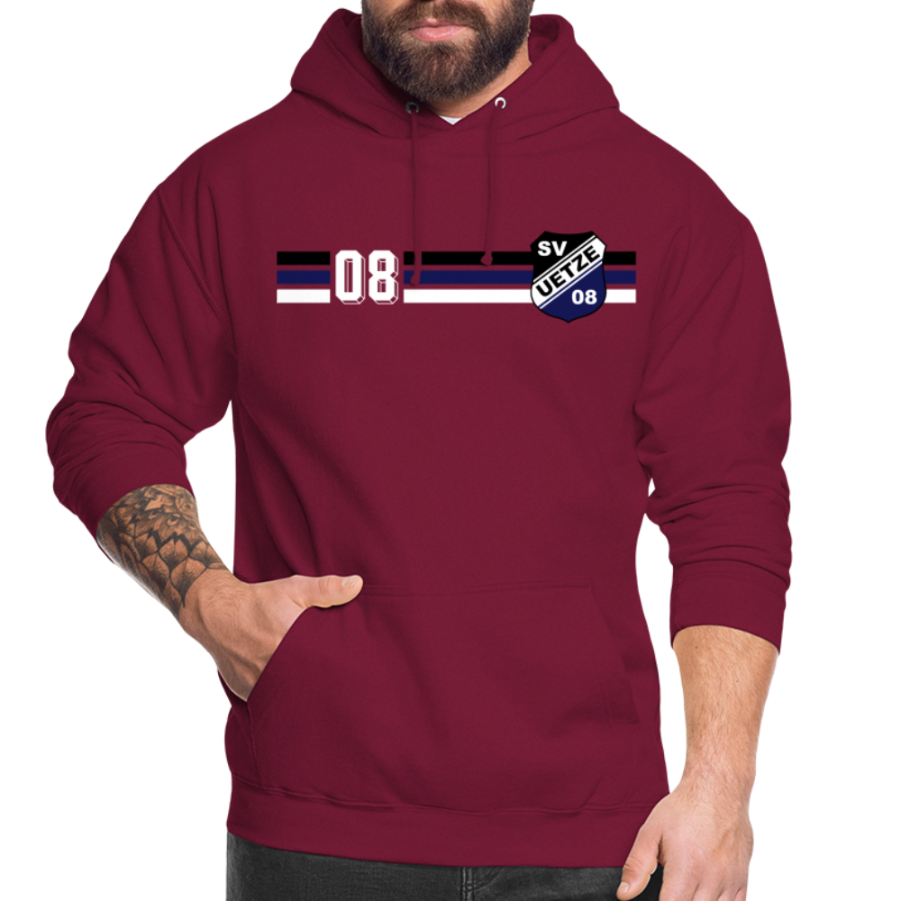 SV Uetze 08 stripes Unisex Hoodie flex - Bordeaux