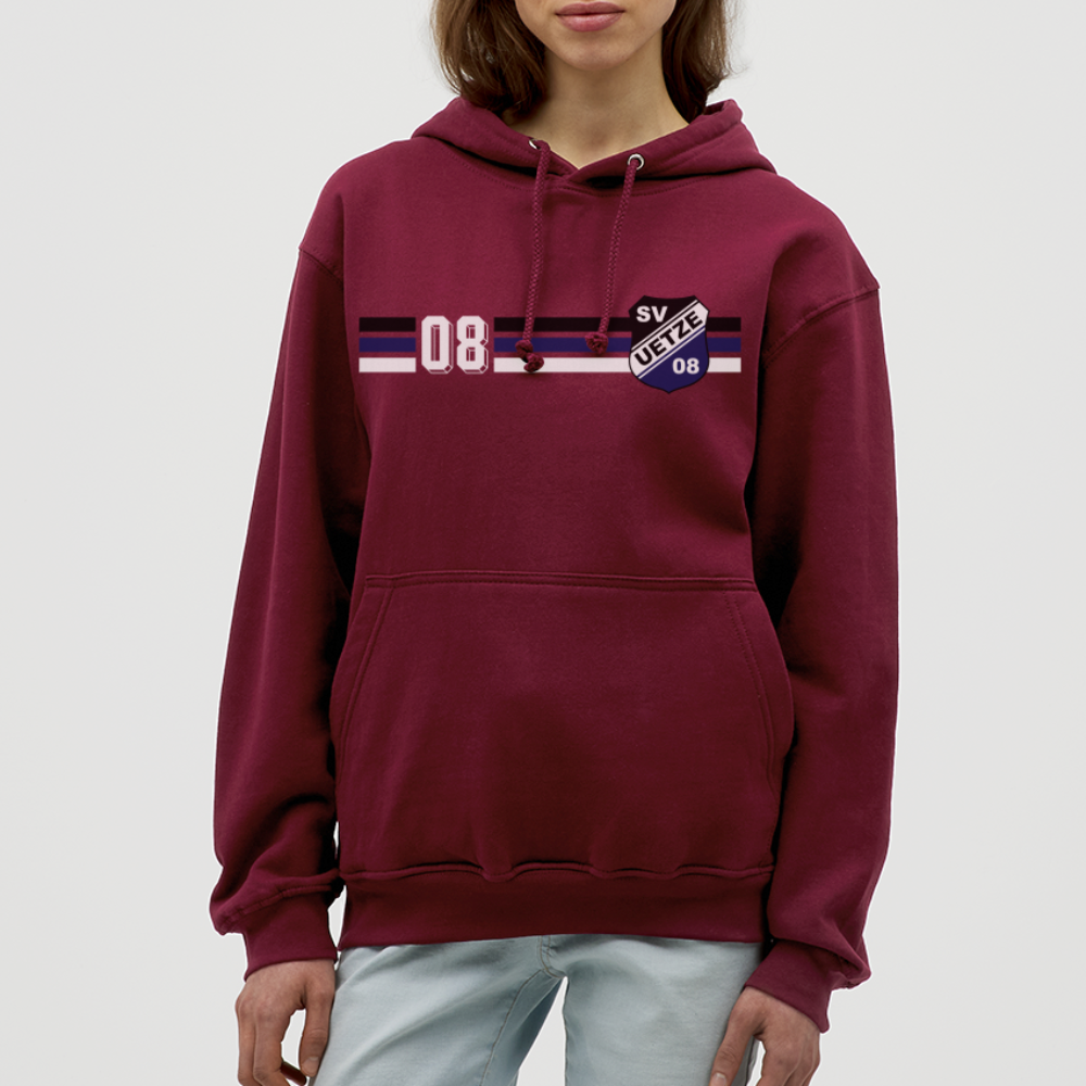 SV Uetze 08 stripes Unisex Hoodie flex - Bordeaux