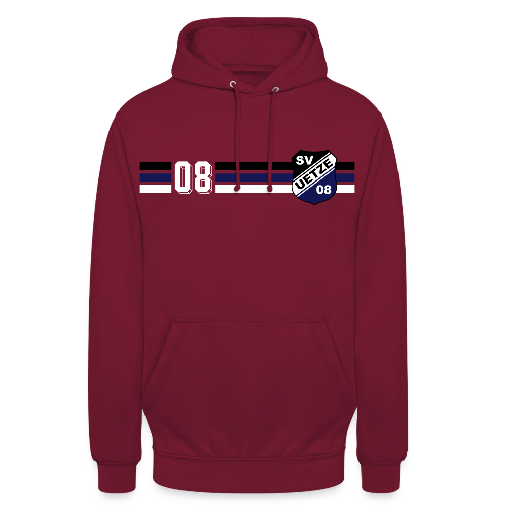 SV Uetze 08 stripes Unisex Hoodie flex - Bordeaux