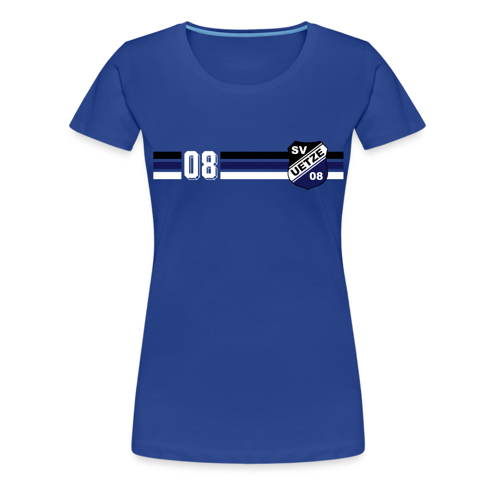 SV Uetze 08 Frauen Premium T-Shirt stripes flex - Königsblau
