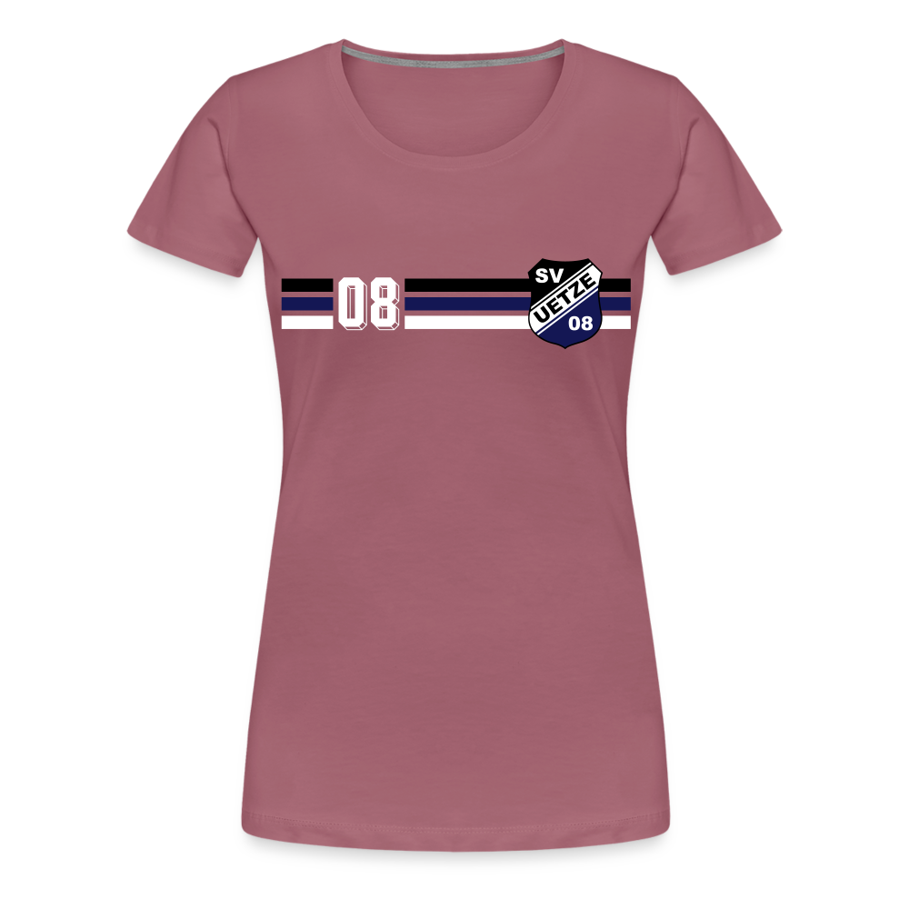 SV Uetze 08 Frauen Premium T-Shirt stripes flex - Malve