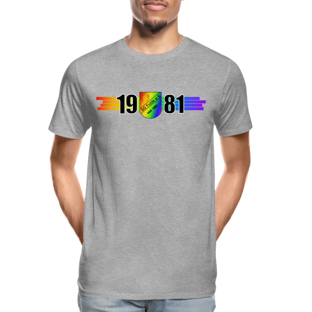 SG Fulde für Vielfalt unisex Premium Bio T-Shirt - Grau meliert