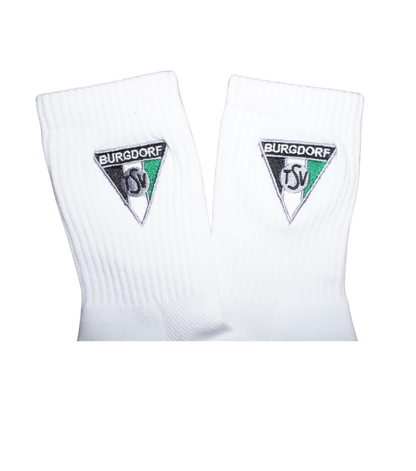 TSV Burgdorf Sportsocken weiß mit Stick-Logo