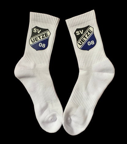 SV Uetze 08 Sportsocken weiß mit Logo