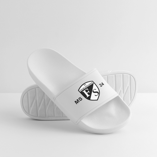 FG Fulde-Stellichte Personalisierte Badelatschen mit Initialen + Trikotnummer - Weiß