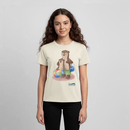 Naturbad Uetze Teenie-T-Shirt "Otterpapa" (146-164) - Naturweiß