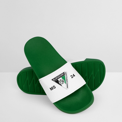 Personalisierte Badelatschen mit Initialen + Trikotnummer - Dunkelgrün