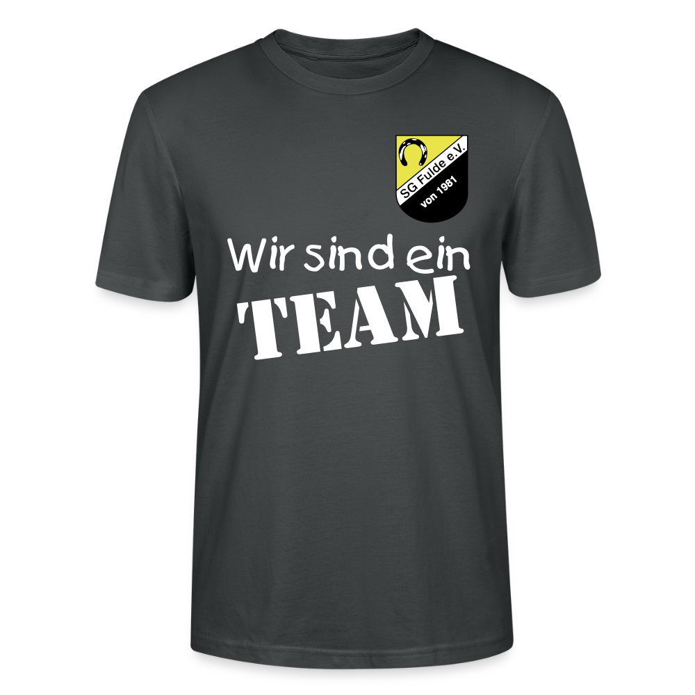 Fussball Papa - Wir sind ein TEAM Fulde Unisex Bio-T-Shirt - Anthrazit