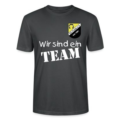 Fussball Papa - Wir sind ein TEAM Fulde Unisex Bio-T-Shirt - Anthrazit