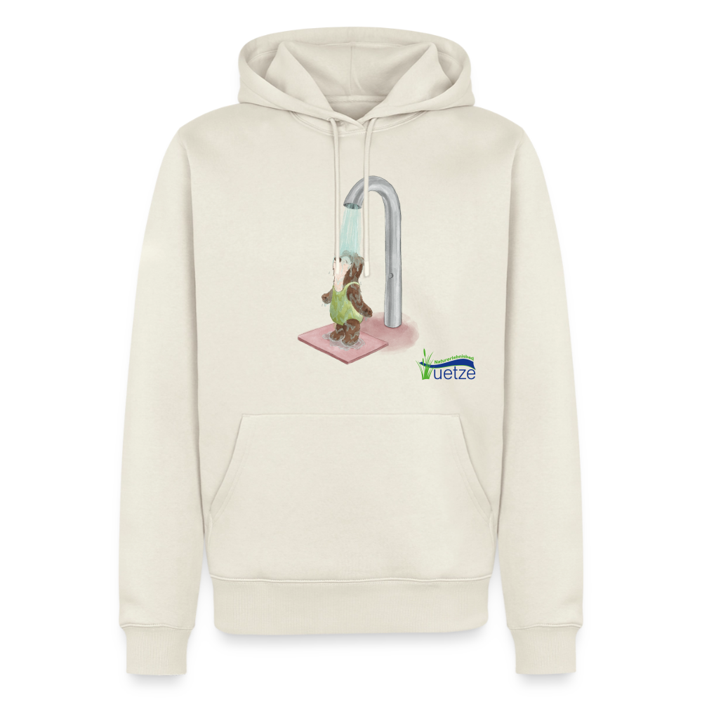 Naturbad Uetze unisex Premium Hoodie "Dusche" - Naturweiß
