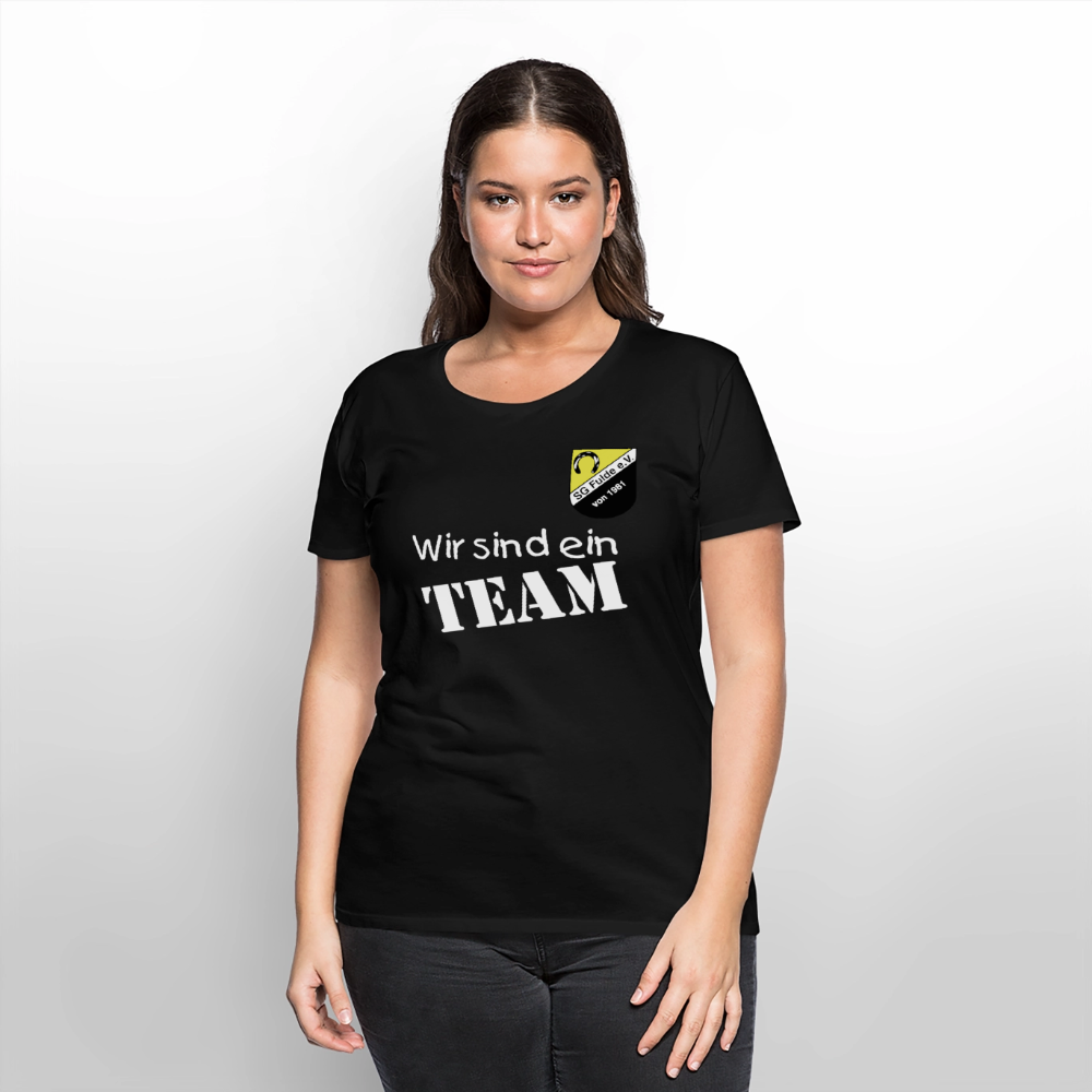 Fussball Mama - Wir sind ein TEAM Fulde Damen T-Shirt - Schwarz