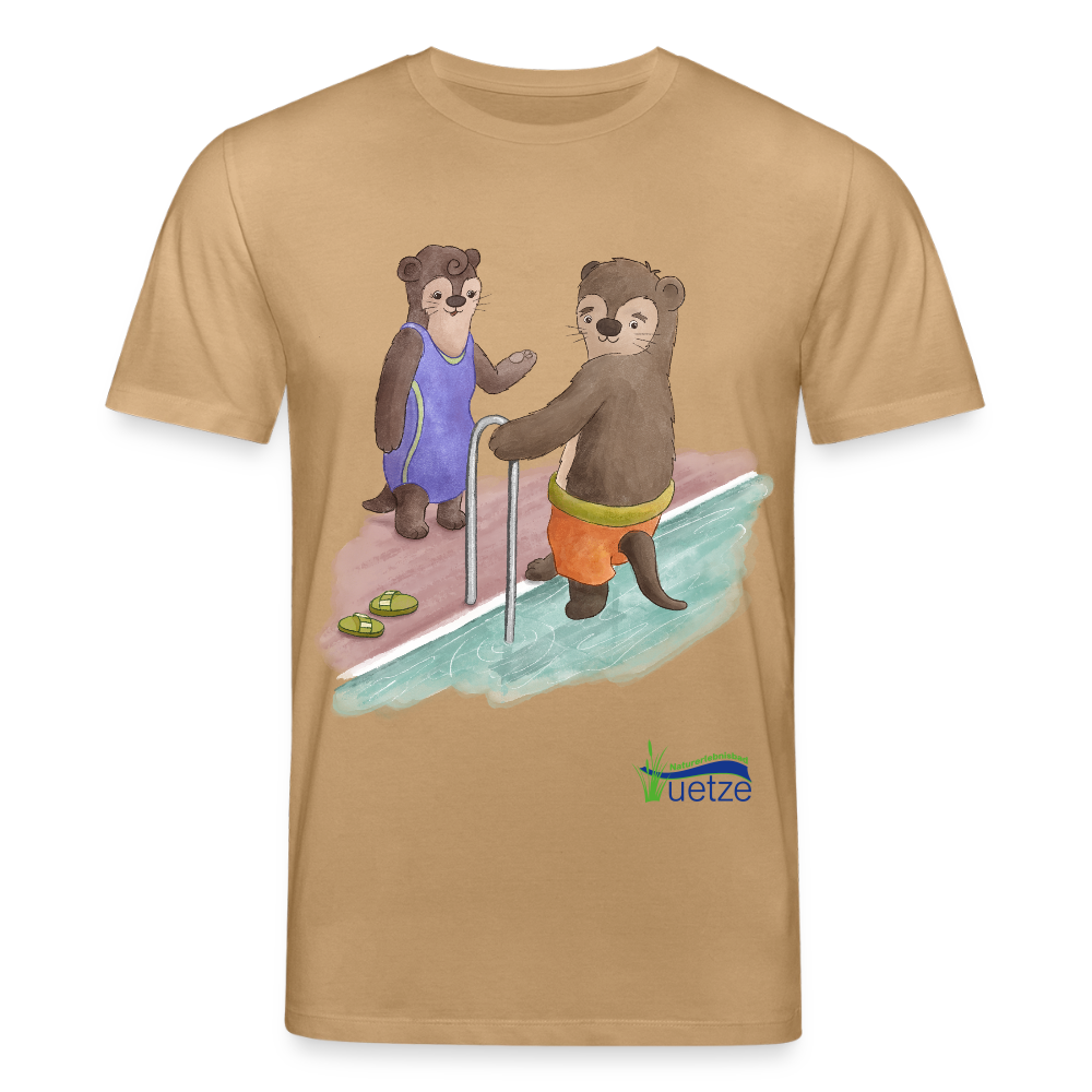 Naturbad Uetze Unisex Bio-T-Shirt "Otter" - Karamell 