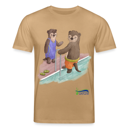 Naturbad Uetze Unisex Bio-T-Shirt "Otter" - Karamell 