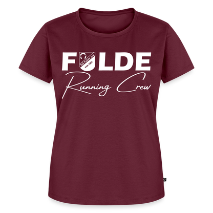 Fulde Running Crew 2.0 Frauen T-Shirt flex - Burgunderrot