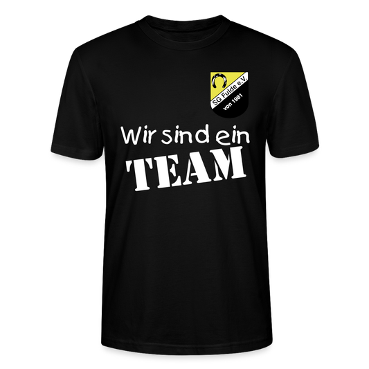 Fussball Papa - Wir sind ein TEAM Fulde Unisex Bio-T-Shirt - Schwarz