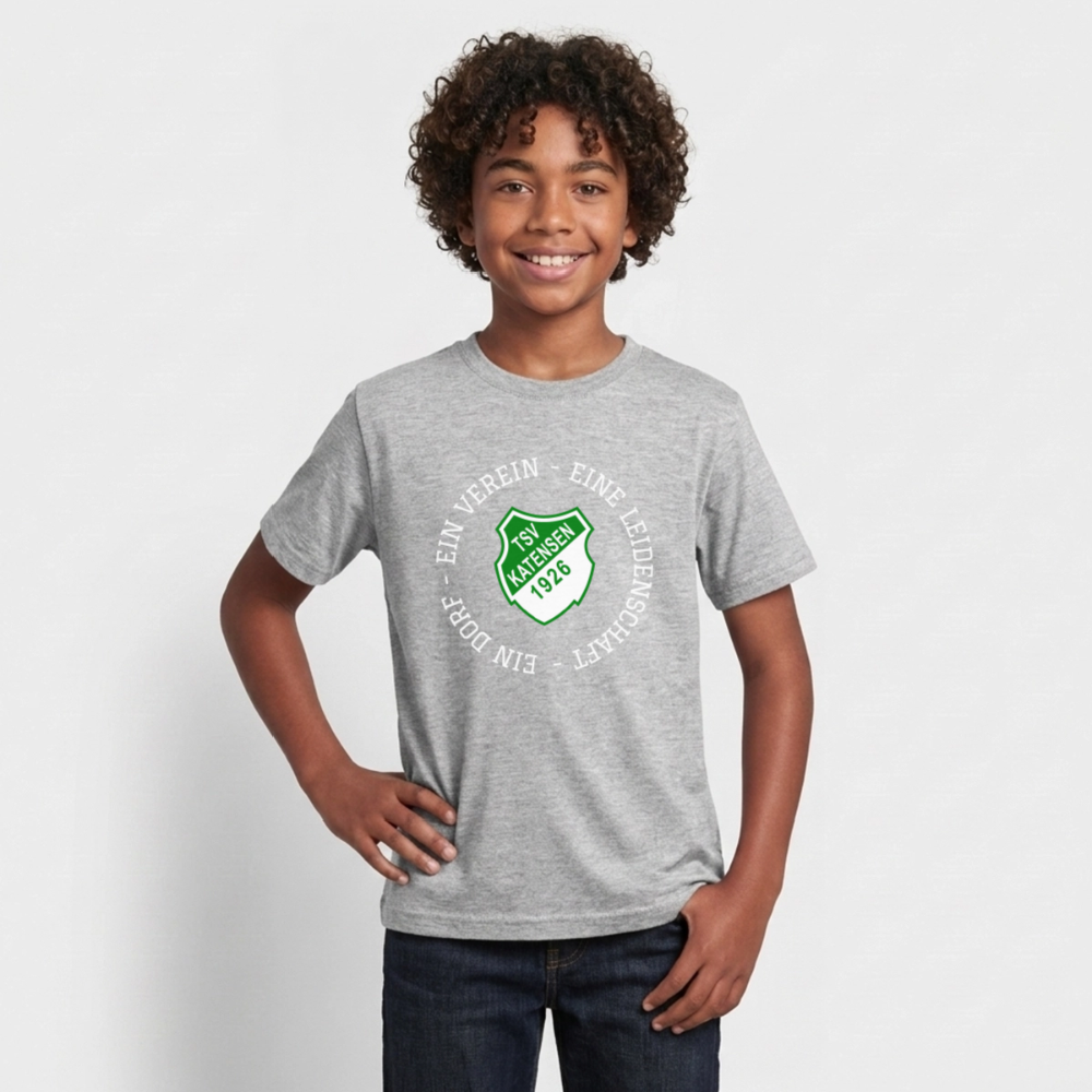 TSV Katensen Kinder T-Shirt "Ein Dorf" (Gr.134-164) - Grau meliert