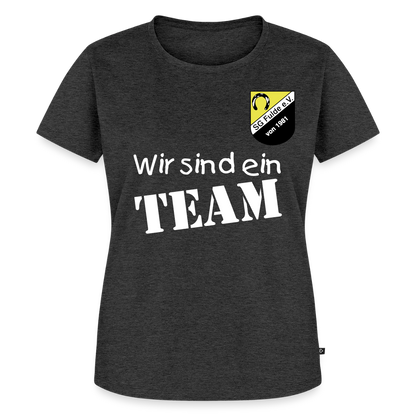 Fussball Mama - Wir sind ein TEAM Fulde Damen T-Shirt - Anthrazit meliert
