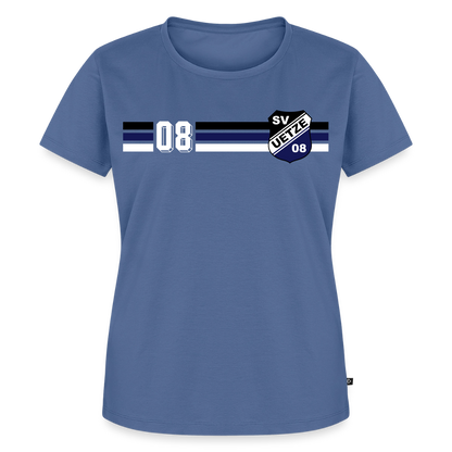 SV Uetze 08 Frauen Premium T-Shirt stripes flex - Taubenblau