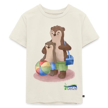 Naturbad Uetze Kinder T-Shirt "Otterpapa" (98-140) - Naturweiß