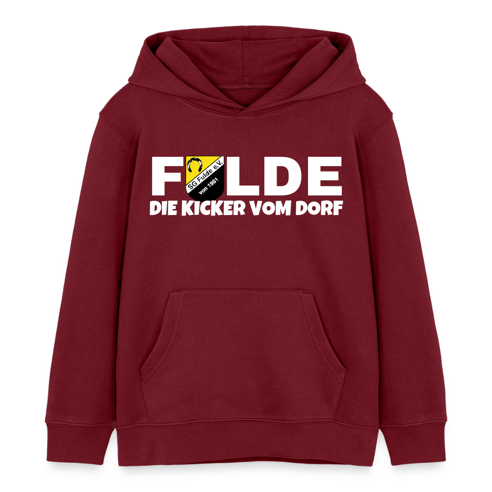 SG Fulde Kinder Bio-Hoodie Kicker - Burgunderrot