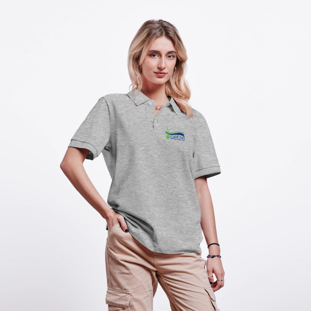 Naturbad Uetze Unisex Bio-Poloshirt - Grau meliert