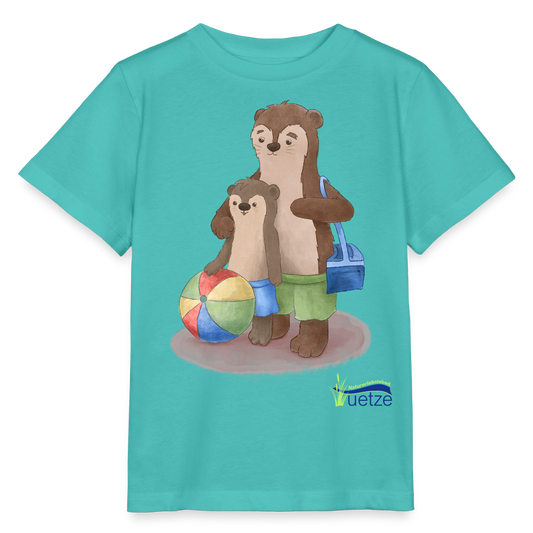 Naturbad Uetze Kinder T-Shirt "Otterpapa" (98-128) - Poolblau