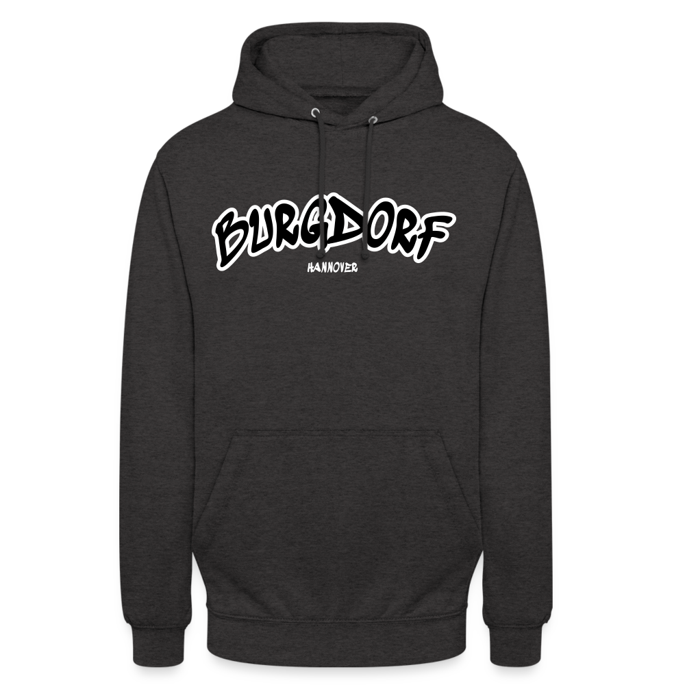 Burgdorf Hannover Unisex Hoodie Flexdruck - Anthrazit