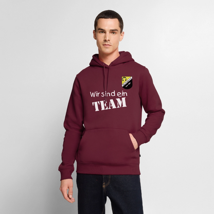 Fussball Papa - Wir sind ein TEAM Fulde Unisex Hoodie - Burgunderrot
