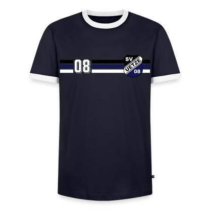 SV Uetze 08 stripes Premium T-Shirt flex - Navy/Weiß 