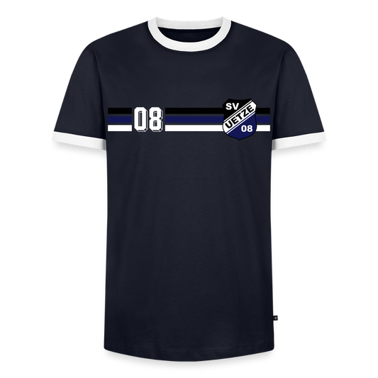 SV Uetze 08 stripes Premium T-Shirt flex - Navy/Weiß 
