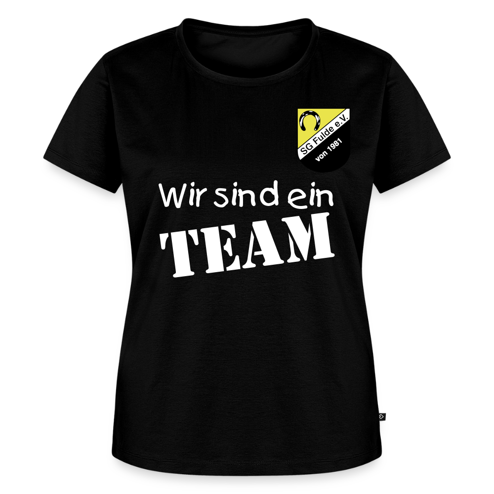 Fussball Mama - Wir sind ein TEAM Fulde Damen T-Shirt - Schwarz