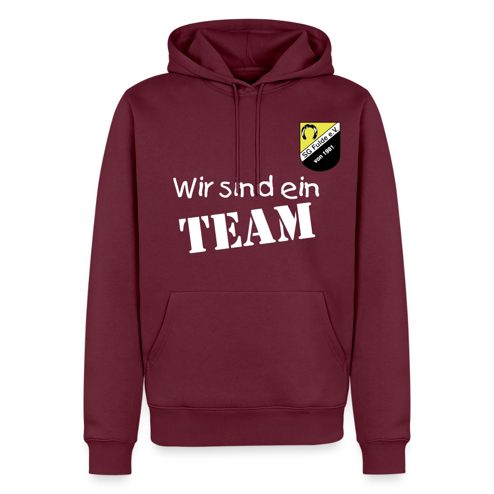 Fussball Mama - Wir sind ein TEAM Fulde Unisex Hoodie - Burgunderrot