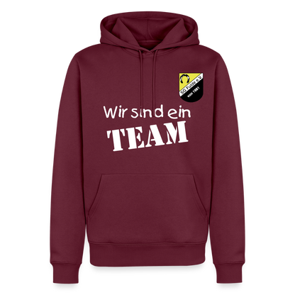 Fussball Mama - Wir sind ein TEAM Fulde Unisex Hoodie - Burgunderrot