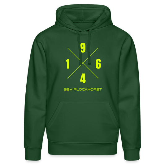 SSV Plockhorst Unisex Bio-Hoodie 1964 flex - Flaschengrün