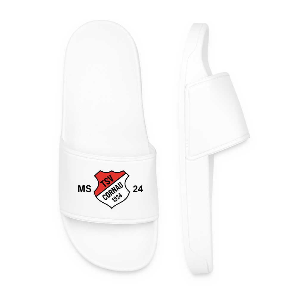 Cornau Personalisierte Badelatschen mit Initialen + Trikotnummer - Weiß