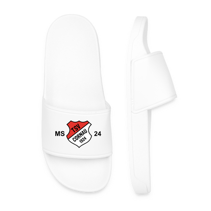 Cornau Personalisierte Badelatschen mit Initialen + Trikotnummer - Weiß