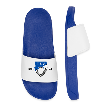 Isernhagen Personalisierte Badelatschen mit Initialen + Trikotnummer - Königsblau