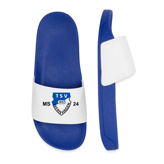 Isernhagen Personalisierte Badelatschen mit Initialen + Trikotnummer - Königsblau