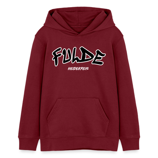 Fulde Heidekreis Teenager Bio-Hoodie - Burgunderrot