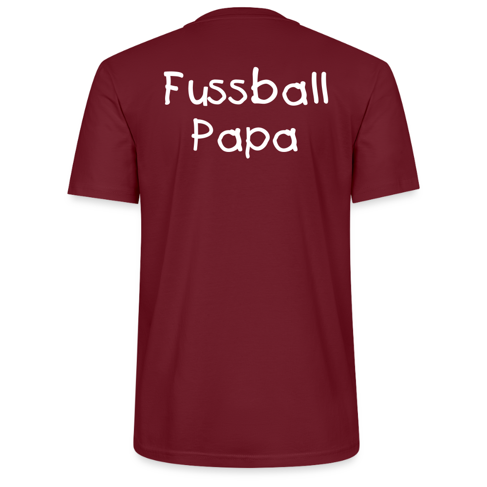 Fussball Papa - Wir sind ein TEAM Fulde Unisex Bio-T-Shirt - Burgunderrot