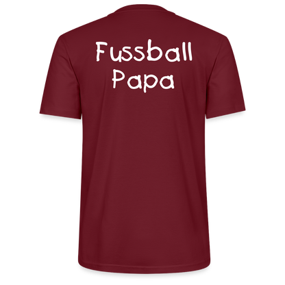 Fussball Papa - Wir sind ein TEAM Fulde Unisex Bio-T-Shirt - Burgunderrot