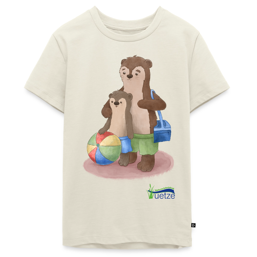 Naturbad Uetze Teenie-T-Shirt "Otterpapa" (146-164) - Naturweiß