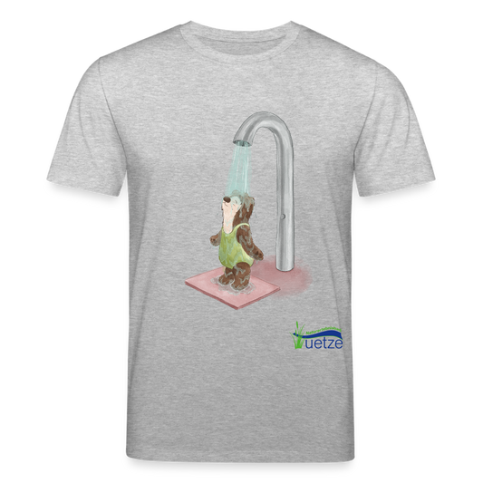 Naturbad Uetze Unisex Bio-T-Shirt "Dusche" - Grau meliert