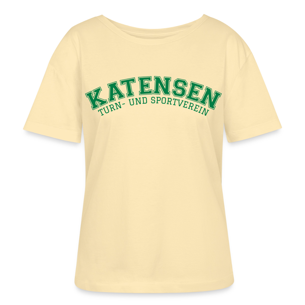 TSV Katensen Relaxed Rundhals Frauen Bio-T-Shirt "Collage" - Creme