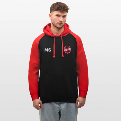TTC RW Uetze Premium Kontrast Hoodie - Schwarz/Rot